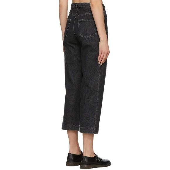a.p.c. sailor jeans washed black high rise size 24 - Picture 3 of 13